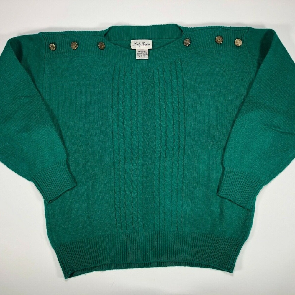 Lady DARIAN  Womens Long Sleeve Green Sweater